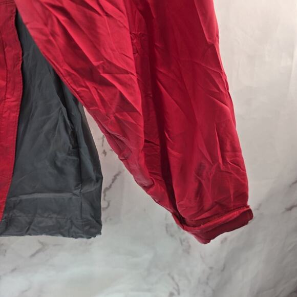 Columbia Rain Jacket Mens Small Red Gray Coat Windbreaker Glennaker Lake II - Picture 4 of 12